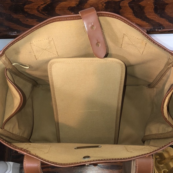 RALPH LAUREN Black Watch Waxed Leather Coated Canvas Activity Baby Toddler Bag - Picture 17 of 17